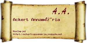 Ackert Annamária névjegykártya